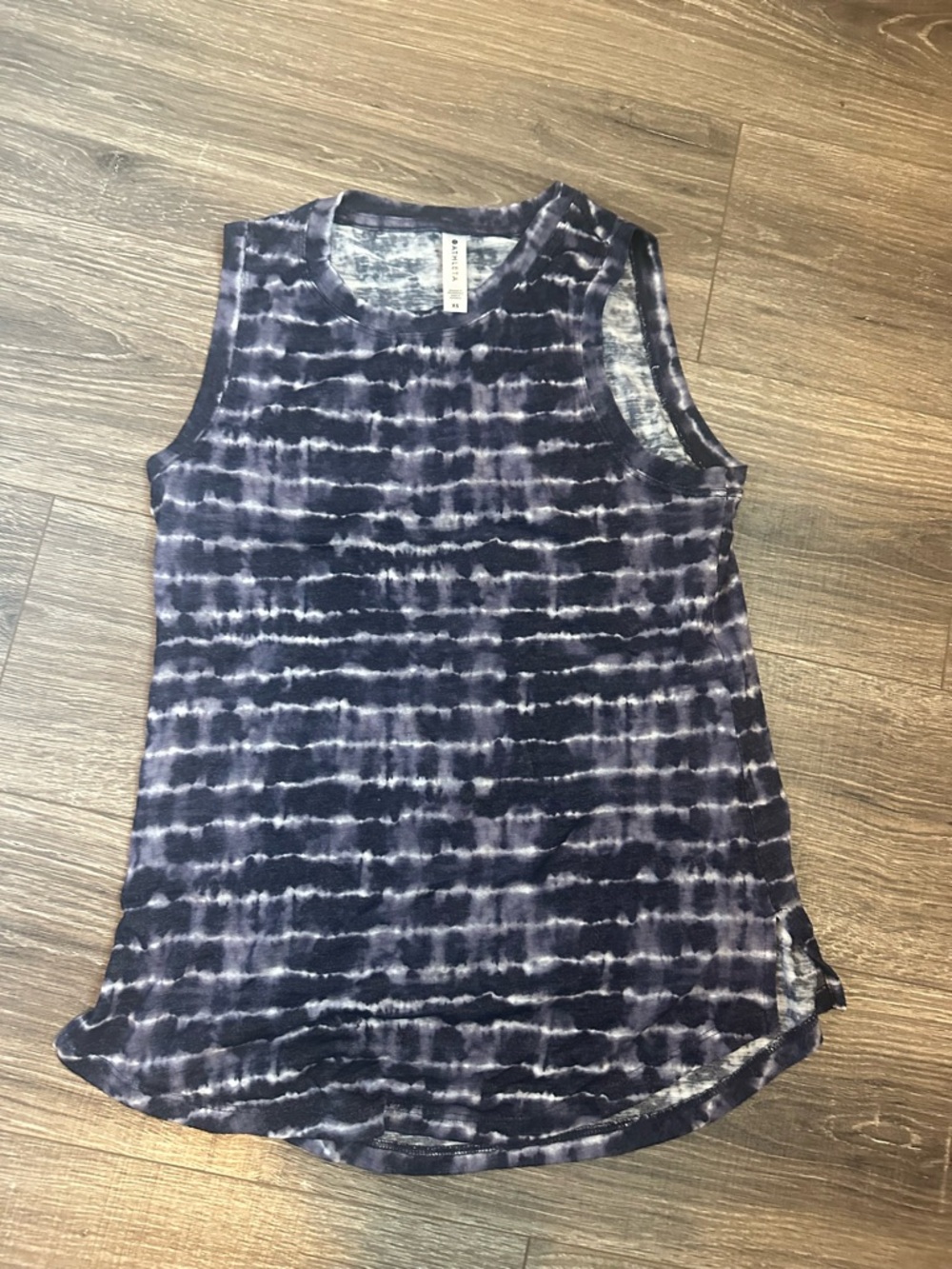 Athleta XS Sleeveless Tie-Dye Tank Top - Navy
